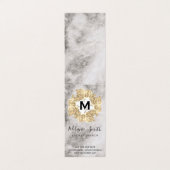 Eleganter Marmor für die Blume Visitenkarten (Außenseite Aufgefaltet)