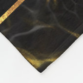 Eleganter Marmor & Gold: Abstrakte Hexagon-Textur Fleecedecke (Ecke)