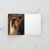 Eleganter Marmor & Gold Hochzeitsempfang Einladung (Innenseite)