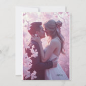 Eleganter Marmor & Gold Hochzeitsempfang Einladung (Rückseite)