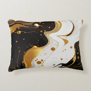 Eleganter Marmor Gold Luxus Glam feminin Dekokissen