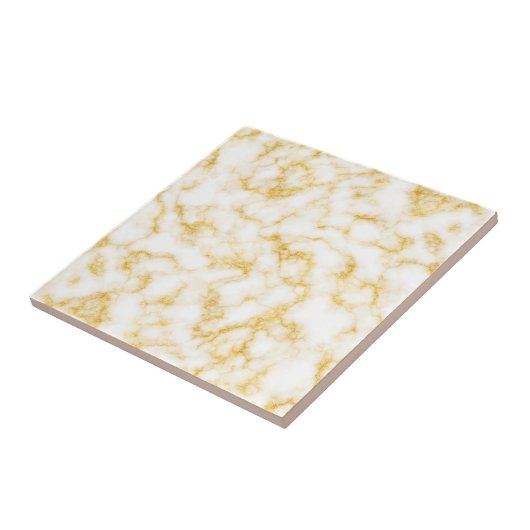 Eleganter Marmor - Gold White Fliese (Seite)