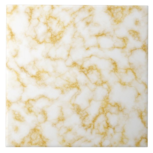 Eleganter Marmor - Gold White Fliese (Vorderseite)