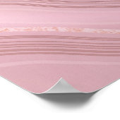 Eleganter Marmor: Goldstruktur der Rose Poster (Ecke)