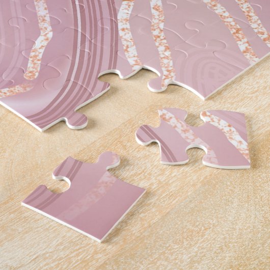 Eleganter Marmor: Goldstruktur der Rose Puzzle (Seite)