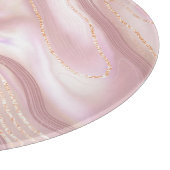 Eleganter Marmor: Goldstruktur der Rose Schneidebrett (Ecke)