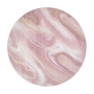 Eleganter Marmor: Goldstruktur der Rose Schneidebrett