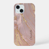 eleganter Marmor iPhone 15 Hülle (Rückseite)