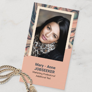 Eleganter Marmor-Jobsuchender klassischer Vintage- Visitenkarte