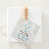 Eleganter Marmor mit Blue Cross First Communation Geschenkanhänger (Beispiel)