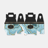 Eleganter Marmor mit Schwarz, Gold und Aquamarin Geschenkschachtel (Ungefaltet)
