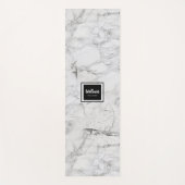 Eleganter Marmor Schwarz und Weiß Yogamatte (Vorderseite)