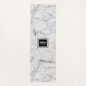 Eleganter Marmor Schwarz und Weiß Yogamatte (Rückseite)