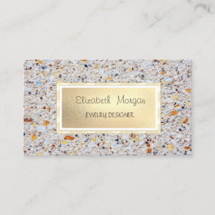 Eleganter Marmor, Stein  Goldrahmen Schmuckdesigne Visitenkarte