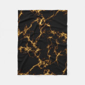 Eleganter Marmor style3 - schwarzes Gold Fleecedecke (Vorderseite)