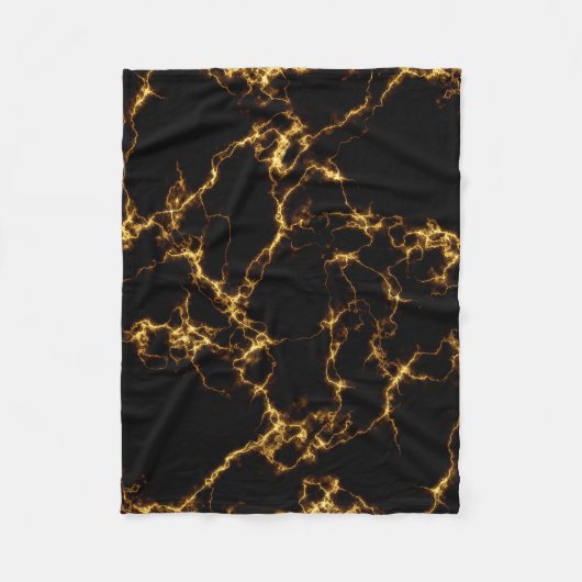 Eleganter Marmor style3 - schwarzes Gold Fleecedecke (Vorderseite)