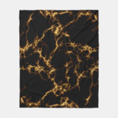 Eleganter Marmor style3 - schwarzes Gold Fleecedecke (Vorderseite)