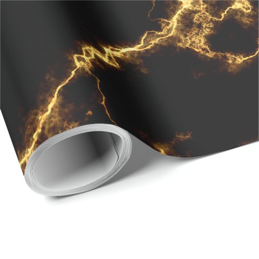Eleganter Marmor style3 - schwarzes Gold Geschenkpapier (Rolleneckpunkt)
