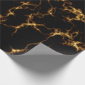 Eleganter Marmor style3 - schwarzes Gold Geschenkpapier (Ecke)