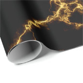 Eleganter Marmor style3 - schwarzes Gold Geschenkpapier (Rolleneckpunkt)