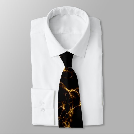 Eleganter Marmor style3 - schwarzes Gold Krawatte (Gebunden)