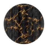 Eleganter Marmor style3 - schwarzes Gold Schneidebrett (Vorderseite)