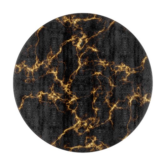 Eleganter Marmor style3 - schwarzes Gold Schneidebrett (Vorderseite)