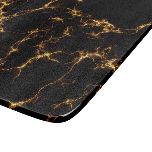 Eleganter Marmor style3 - schwarzes Gold Schneidebrett (Ecke)