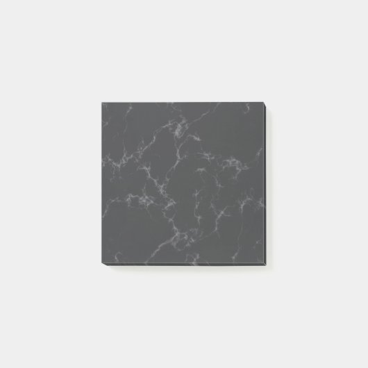 Eleganter Marmor style4 - Schwarzweiss, dunkelgrau Post-it Klebezettel (Vorderseite)
