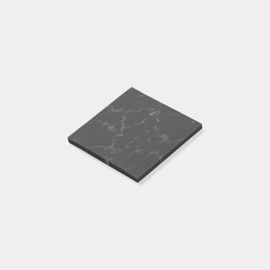 Eleganter Marmor style4 - Schwarzweiss, dunkelgrau Post-it Klebezettel (angewinkelt)