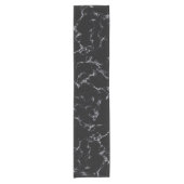 Eleganter Marmor style4 - Schwarzweiss Kurzer Tischläufer (Vorderseite)
