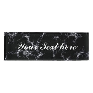 Eleganter Marmor style4 - Schwarzweiss Namenschild