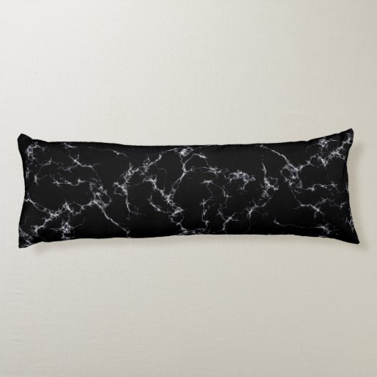 Eleganter Marmor style4 - Schwarzweiss Seitenschläferkissen (Rückseite)