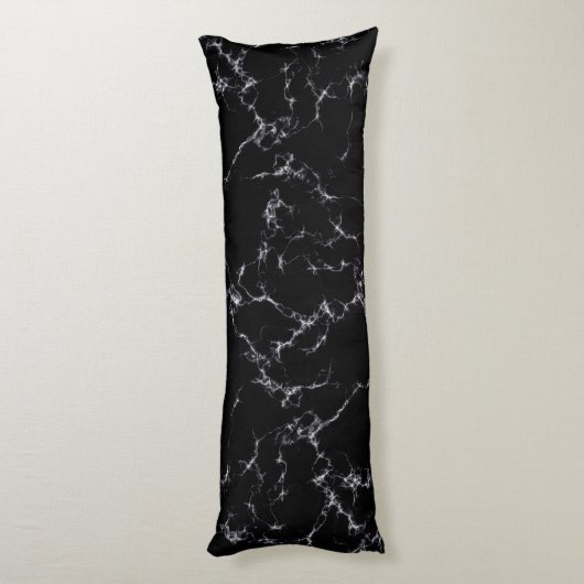 Eleganter Marmor style4 - Schwarzweiss Seitenschläferkissen (Rückseite (Vertikal))