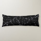 Eleganter Marmor style4 - Schwarzweiss Seitenschläferkissen (Vorderseite)