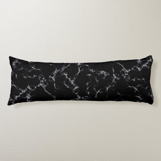 Eleganter Marmor style4 - Schwarzweiss Seitenschläferkissen (Vorderseite)