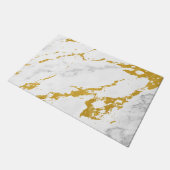 Eleganter Marmor style6 - Gold und Weiß Fußmatte (Schrägansicht)