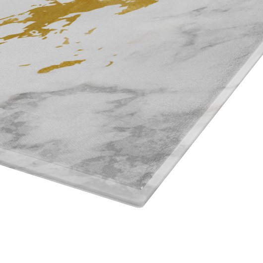 Eleganter Marmor style6 - Gold und Weiß Schneidebrett (Ecke)