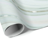 Eleganter Marmor Swirl Silver Glitzer Sparkle Glam Geschenkpapier (Rolleneckpunkt)