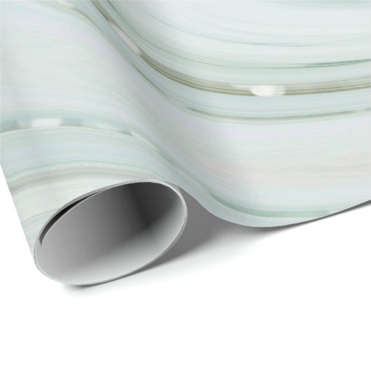 Eleganter Marmor Swirl Silver Glitzer Sparkle Glam Geschenkpapier (Rolleneckpunkt)