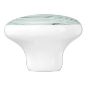 Eleganter Marmor Swirl Silver Glitzer Sparkle Glam Keramikknauf (Seitenansicht)