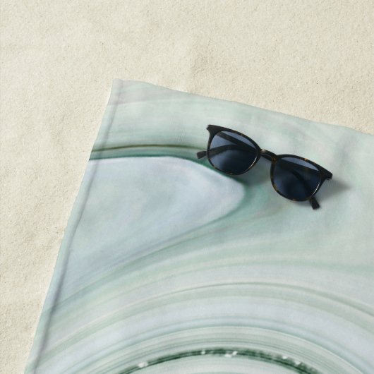 Eleganter Marmor Swirl Silver Glitzer Sparkle Glam Strandtuch (Beispiel)