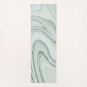 Eleganter Marmor Swirl Silver Glitzer Sparkle Glam Yogamatte (Vorderseite)