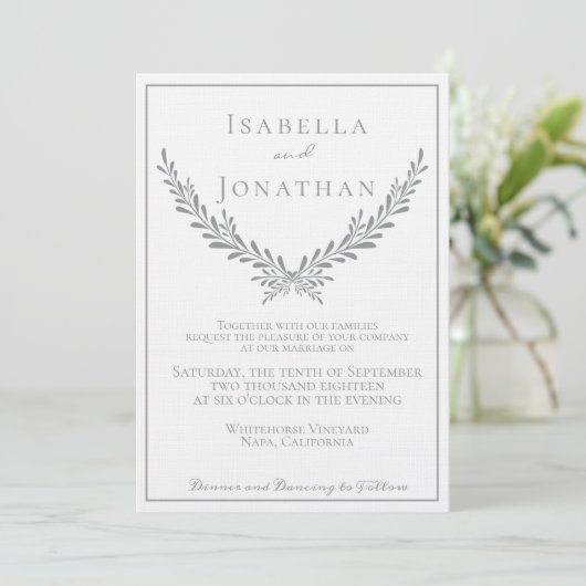 Eleganter Marmor und Einladung zur Hochzeit im Kra (Stehend Vorderseite)