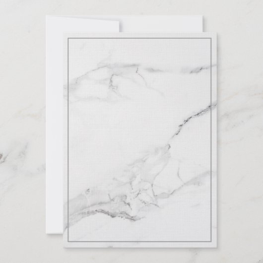 Eleganter Marmor und Einladung zur Hochzeit im Kra (Rückseite)