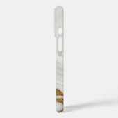Eleganter Marmor und Gold Glitzer Personalisierter Case-Mate iPhone Hülle (Rückseite / Links)