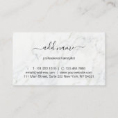 Eleganter Marmor und Goldschere aus Rose Visitenkarte (Rückseite)