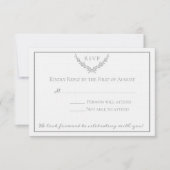 Eleganter Marmor- und Wreath-Hochzeitschutz Einladung (Vorderseite)