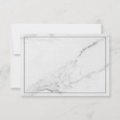Eleganter Marmor- und Wreath-Hochzeitschutz Einladung (Rückseite)