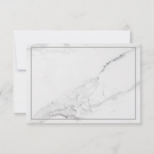 Eleganter Marmor- und Wreath-Hochzeitschutz Einladung (Rückseite)